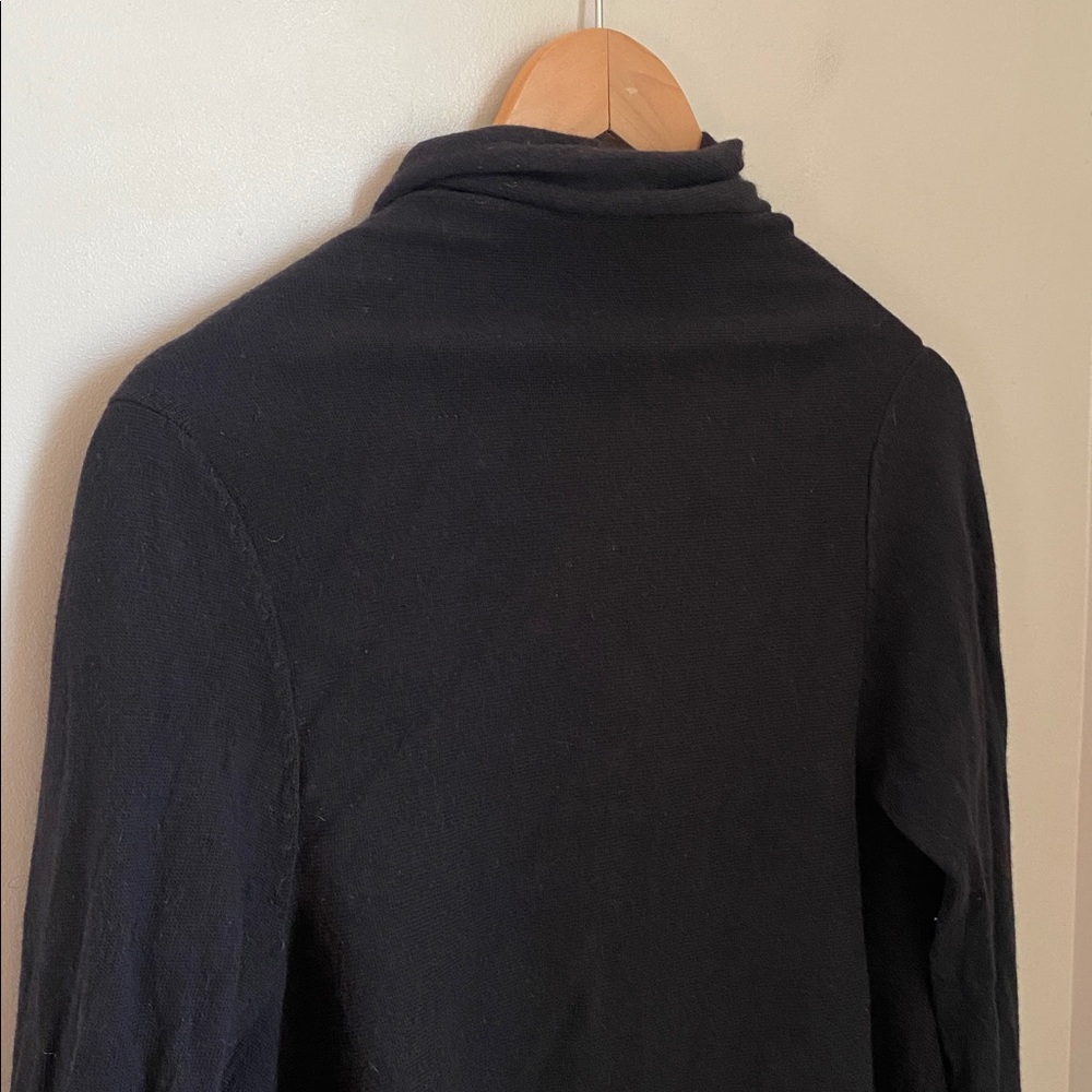 LINE The Label Cashmere Blend Open-Front Draped Maxi Cardigan Black Small - Picture 7 of 8